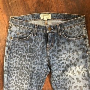 Current Elliot Leopard Skinny Jeans Size 0-26